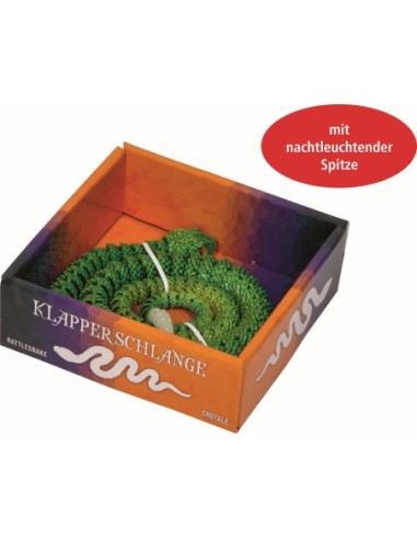 Ratelslang 58 cm met glow-in-the-dark staartpunt