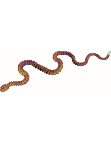 Ratelslang 58 cm met glow-in-the-dark staartpunt