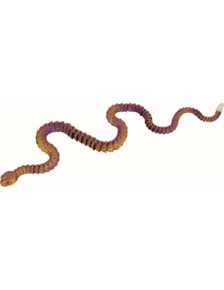 Ratelslang 58 cm met glow-in-the-dark staartpunt