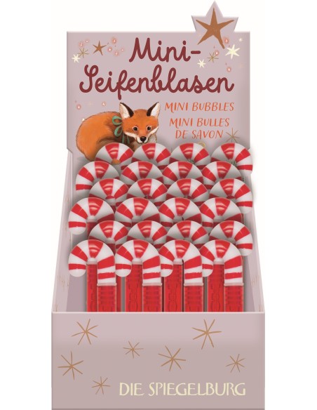 Mini bellenblaas winterdieren in het kerstbos