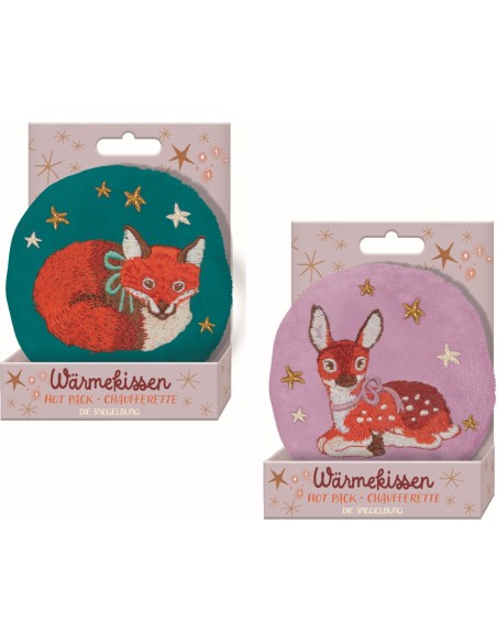 Knuffelzacht warmtekussen Winterdieren