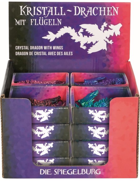 Kristallen draak met vleugels