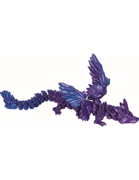 Kristallen draak met vleugels