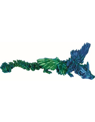 Kristallen draak met vleugels