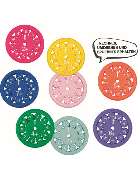 Rekenspel optellen aftrekken 8 kleuren assorti