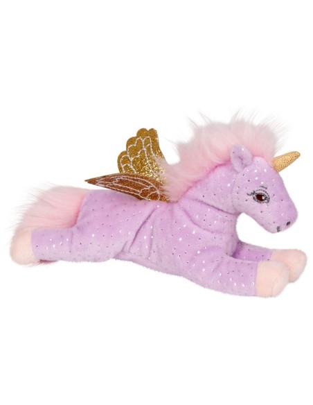 Knuffel eenhoorn lila glitter 15 cm
