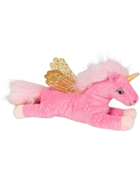 Knuffel eenhoorn roze glitter 15 cm