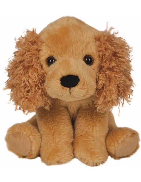 Knuffel hond cocker spaniel in mand