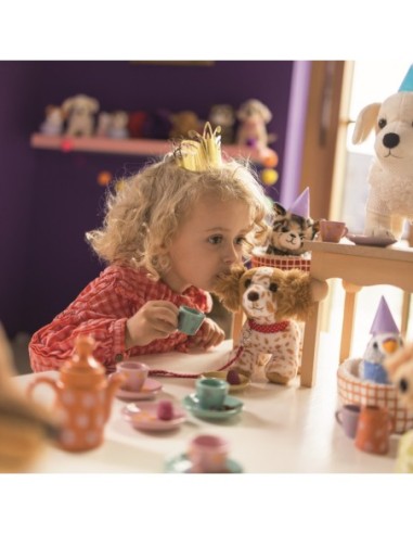 Knuffel hond puppy Frieda met riem