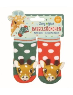 Babysokjes rammelaar Giraf