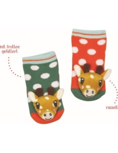 Babysokjes rammelaar Giraf 2