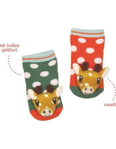 Babysokjes rammelaar Giraf