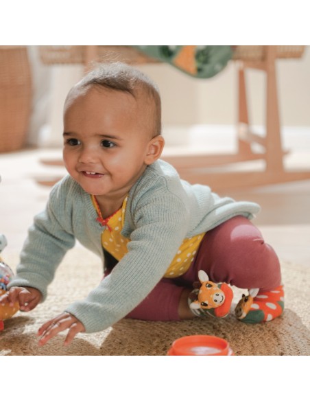 Babysokjes rammelaar Giraf