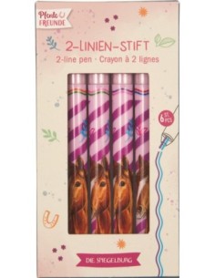 Set van 6 pennen met 2 kleuren 2