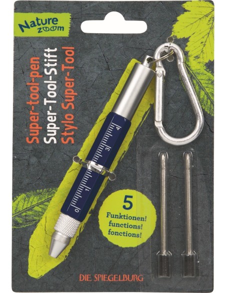 Supertool pen met 5 functies