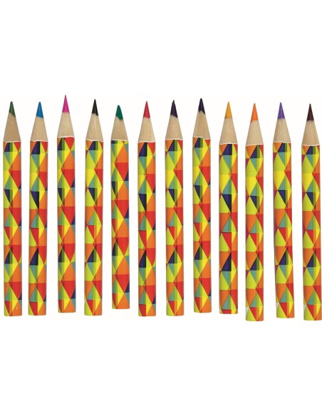 Koker met 12 mini kleurpotloden