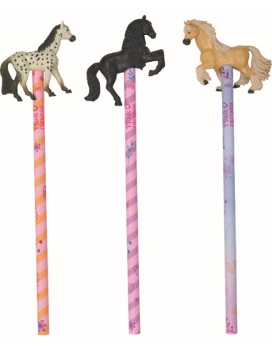 Potlood met paardenfiguurtje 3 desgns in display