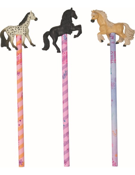 Potlood met paardenfiguurtje 3 desgns in display