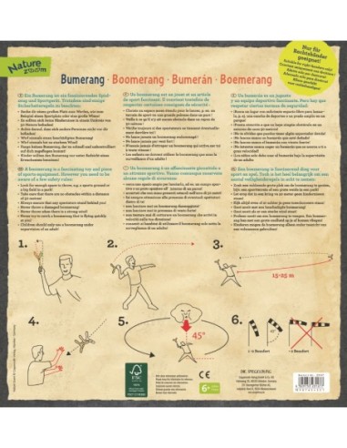 Houten boemerang 28 cm