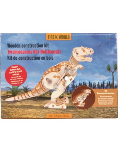 Houten bouwpakket - opwindbare dino T-Rex