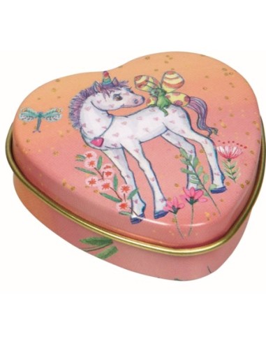 Klein metalen blikje hart 3 designs