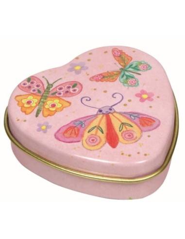 Klein metalen blikje hart 3 designs