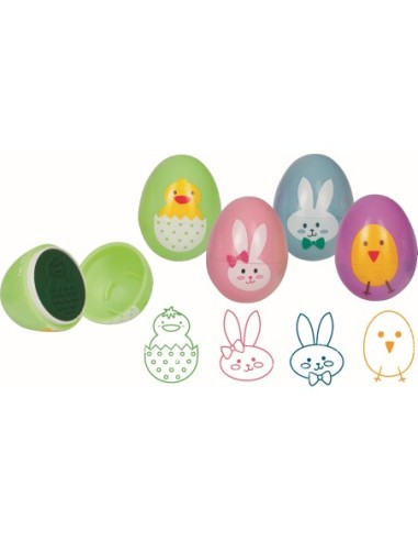 Ei stempel dieren 4 designs