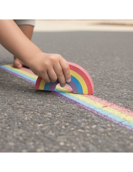 Stoepkrijt regenboog