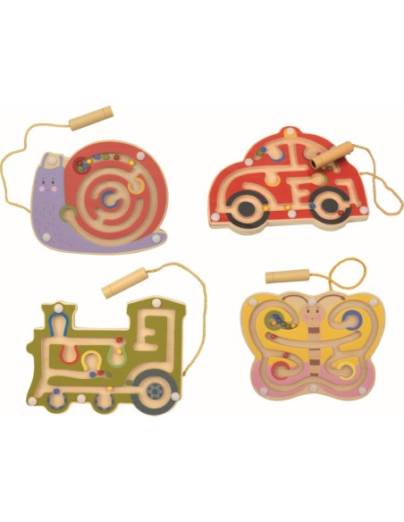 Houten magnetisch labyrint