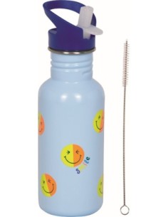 Rvs drinkfles smiley