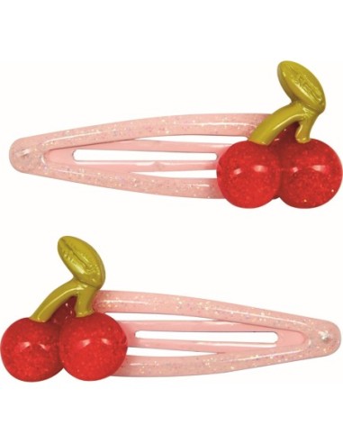 Haarclips 3 designs ijsjes, kersen, muffins set...