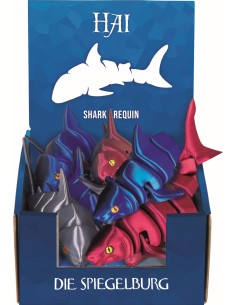Display met 9 haaien 3 designs