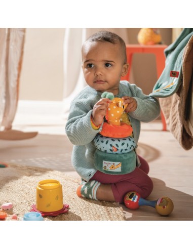 Stoffen stapeltoren Giraf