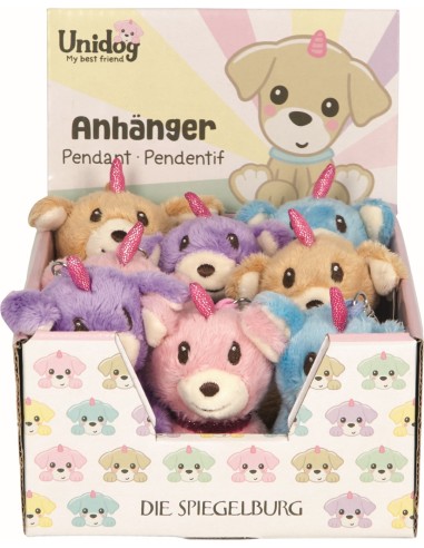 Display 8 sleutelhangers Unidog 4 designs