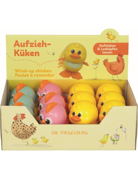 Opwind kuikens 4 designs in display