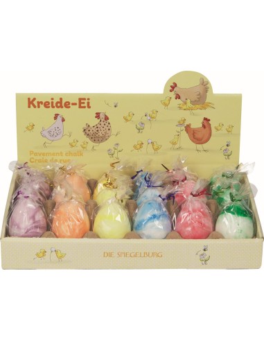 Stoepkrijt gemarmerd ei