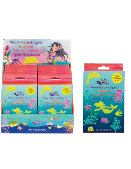 Zeemeermin glow in the dark figuren met stickers