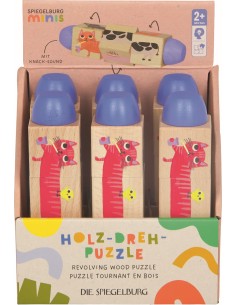Draaibare houten puzzel van...