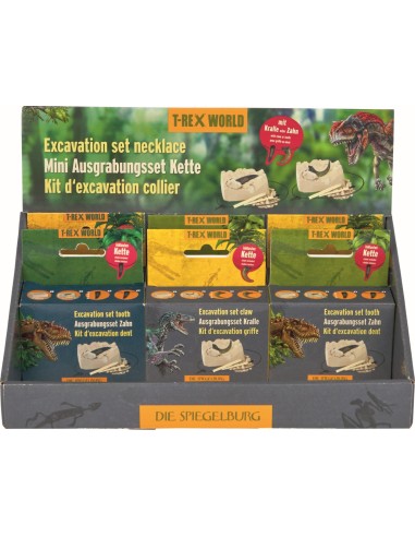 Mini uitgraafset dino fossiel met ketting 2...