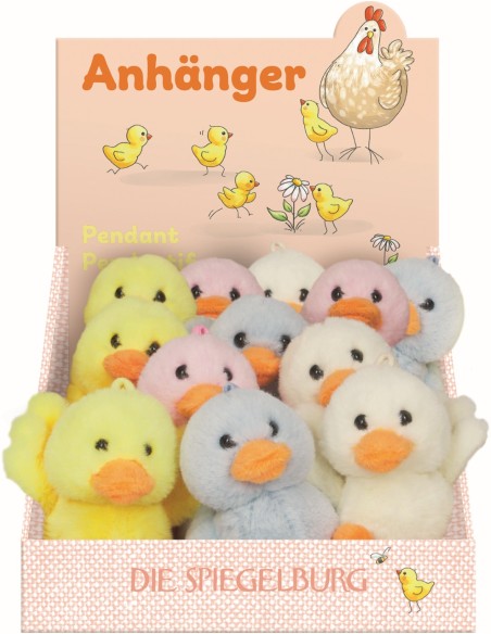 Hanger pluche kuikentje 4 designs