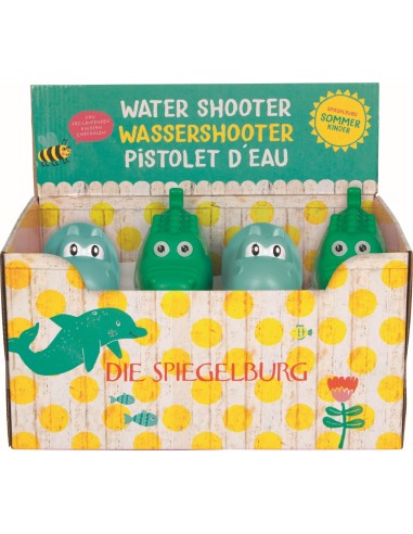 Display met 8 watershooters krokodil en nijlpaard