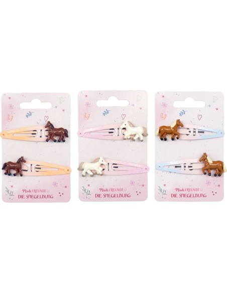Haarclips glitter - Horse Friends