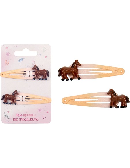 Haarclips glitter - Horse Friends