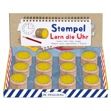 Houten stempel analoge klok