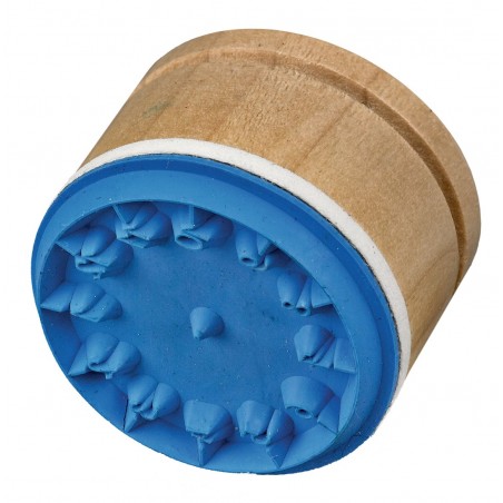 Houten stempel analoge klok