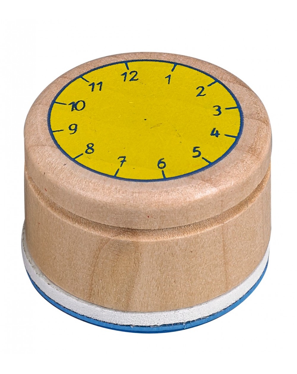 Houten stempel analoge klok