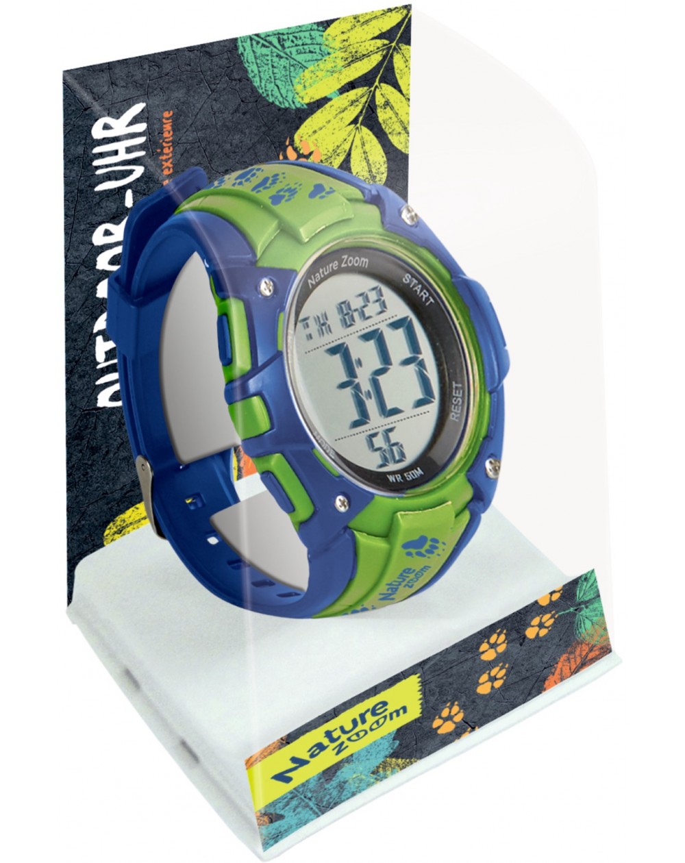 Horloge stopwatch wekker waterdicht 50m Nature Zoom