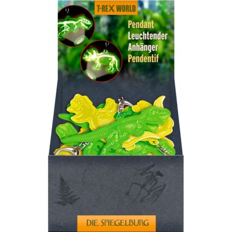 Sleutelhanger dino skelet glow in the dark