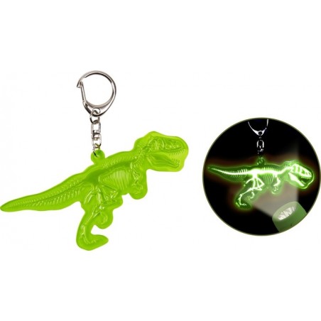 Sleutelhanger dino skelet glow in the dark