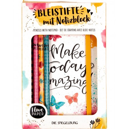 Potloden met blocnote